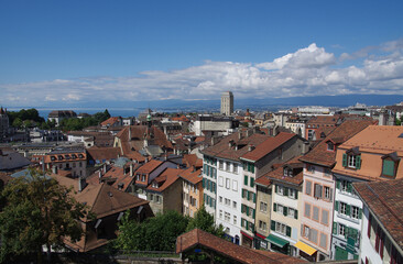 Fototapeta premium Lausanne cityscapeview , Switzerland