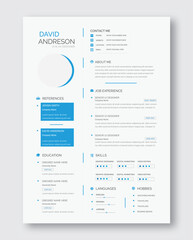 Clean and modern resume portfolio or cv template