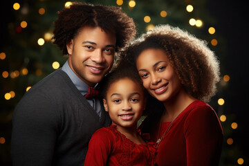 Fototapeta premium Festive Moments: Joyful Celebrations of Christmas Together (AI Generated)