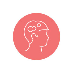 Trichophytosis black line icon. Dermatology disease.