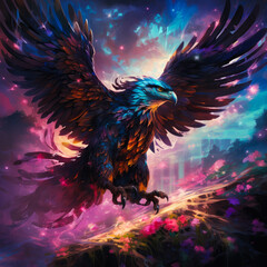 magic fantasy eagle generated by AI