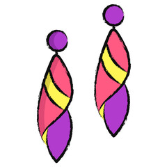 Hand drawn earring icon