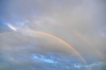 Fototapeta premium Sky and Rainbow After Rain
