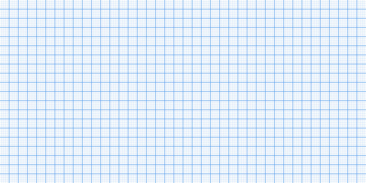 Sheet of graph paper with grid. Millimeter paper texture, geometric pattern. Blue lined blank for drawing, studying, technical engineering or scale measurement. Vector illustration
