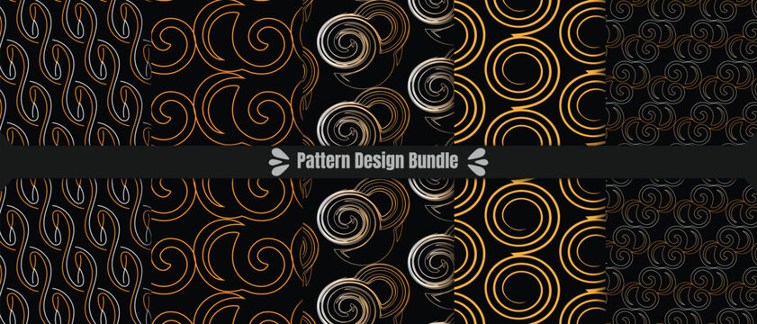 pattern with chains and lock, 3colors background design, Collection of geometric backgrounds for fabric, textile, wrapping, cover, web etc, 5 eps design for fabric