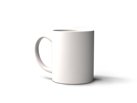 Wei&szlig;er Kaffee Becher, Tee, Mockup, Freigestellt, Isoliert