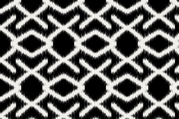 Ethnic ikat handicraft pattern abstract vector.