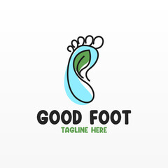 Foot print logo design template. Foot logo concept