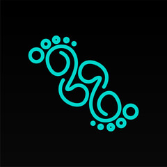 Foot print logo design template. Foot logo concept