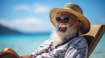 Seaside Serenity: Elderly Man Creates Cherished Memories on Vacation