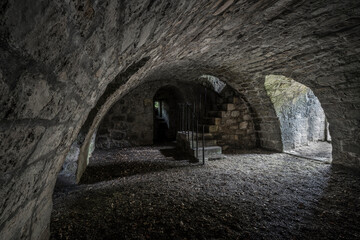 cellar of a historic castle