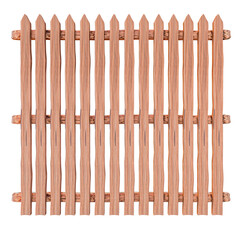3D Wooden Fence