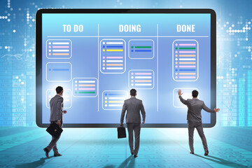 Agile kanban board with outstanding tasks