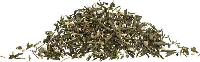 an isolated random pile green herbal tea