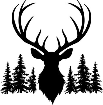 Reindeer Antlers - High Quality Vector Logo - Vector illustration ideal for T-shirt graphic