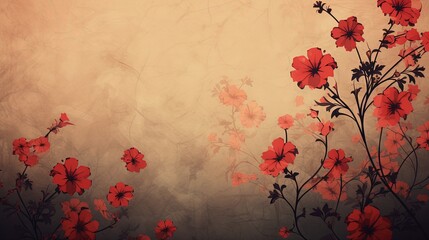 Floral background with a timeless charm. silhouette concept
