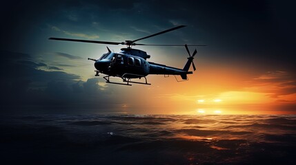 Fototapeta na wymiar Helicopter outline. silhouette concept
