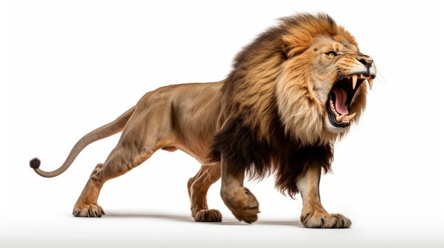 Lion Roars In The Grass With His Mouth Open Background, Lion Roaring  Picture Background Image And Wallpaper for Free Download