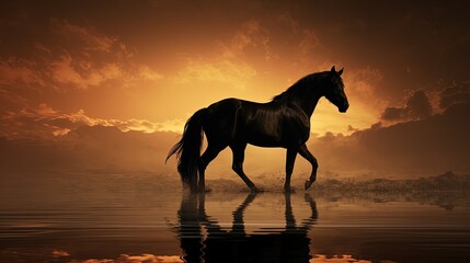 Obraz na płótnie Canvas horse. silhouette concept