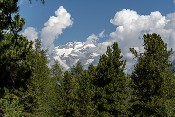 Monte Rosa is the largest mountain massif in the Alps