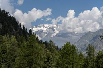 Monte Rosa is the largest mountain massif in the Alps