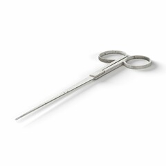 3d rendering of metal scissors isolated on a white background