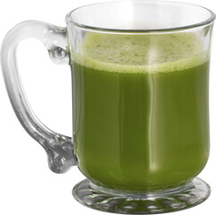 green matcha tea in a glass