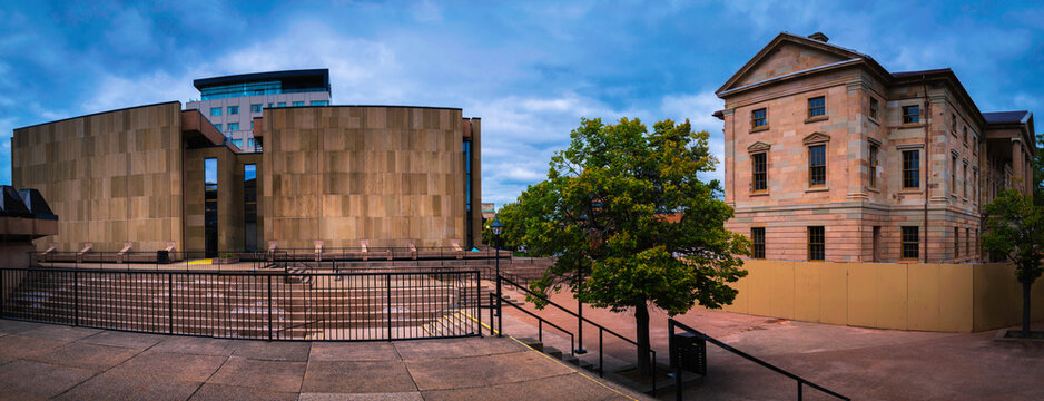 Charlottetown Landmark Buildings And Skyline, The Canadian Heritage Confederation Centre Of The Arts, In Prince Edward Island, Canada