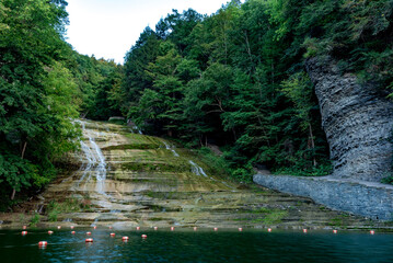 Buttermilk Falls at Sunset