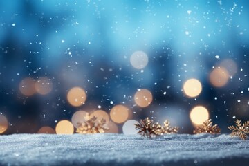 Winter blurred background like copy space with beautiful bokeh. Merry christmas and happy new year concept