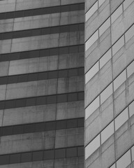 Obraz premium Grayscale of modern architecture of Denver, Colorado
