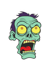 Individual Halloween Zombie Illustrations: Customizable Undead Art