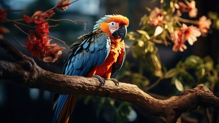 parrot on a tree branch