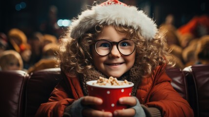 christmas movie time we love cinema - Christmas themed stock photo