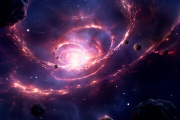 Obraz premium The biggest Quasar in the Universe, MegaMassive Quasar, dark Quasar