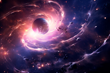 Obraz premium The biggest Quasar in the Universe, MegaMassive Quasar, dark Quasar