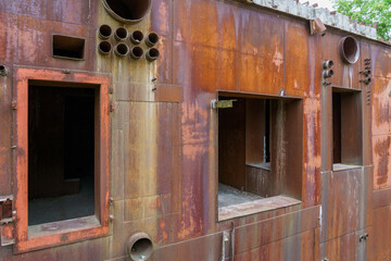 Abandoned secret nuclear bunker. Cold War command post, object 1180. Background