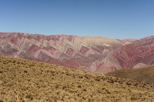 Landscape Of Colorful Mountains In Argentina , Jujuy
