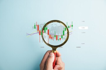 In hands ofskilled trader,magnifier glass becomestool for discovery and analysis, unveiling...