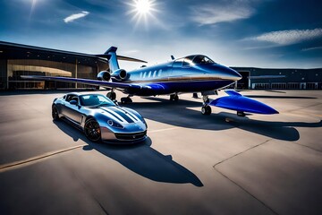 Obraz premium airplane in the airport