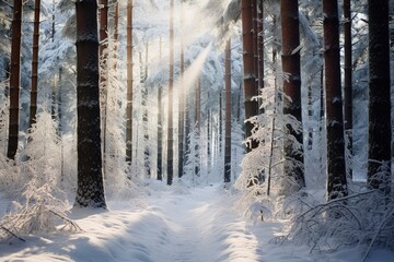 Beautiful winter forest