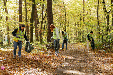 Environmental volunteer together clean up responsibility ecology