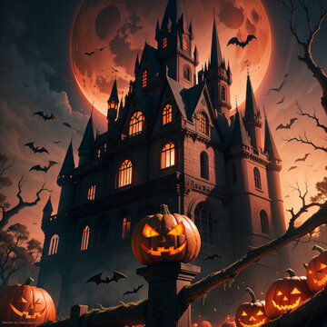 Halloween com Ab&oacute;boras e Lua Vermelha