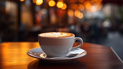 cup of coffee on the table