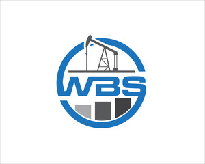 w b s oil mining pump business logo designs simple modern for business logo