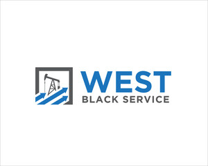oil mining pump business logo designs simple modern for business logo