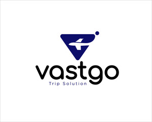 v travel logo design