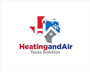 h  a texas heating and air service logo designs simple modern for construction service