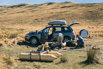 fly fishing camp site