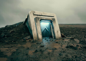 Obraz na płótnie Canvas Apocalpse Bunker in Waseland